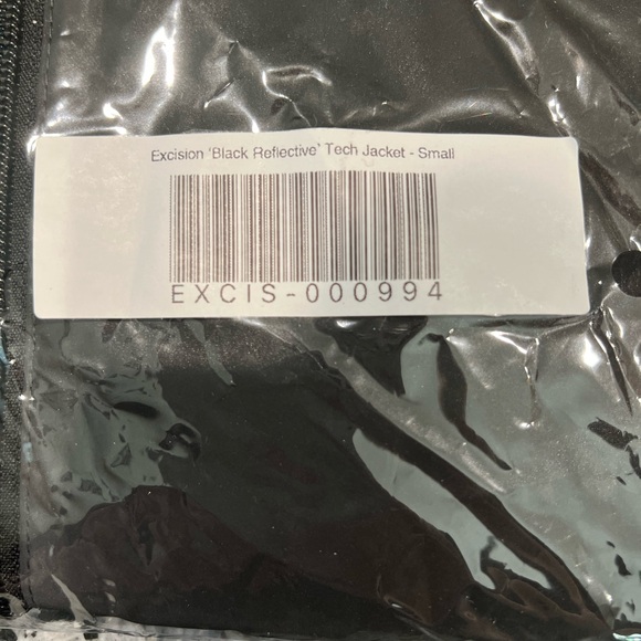 SOLD- NWT- Excision Black Reflective Tech Jacket Size Small- unisex- LAST ONE - Picture 12 of 12